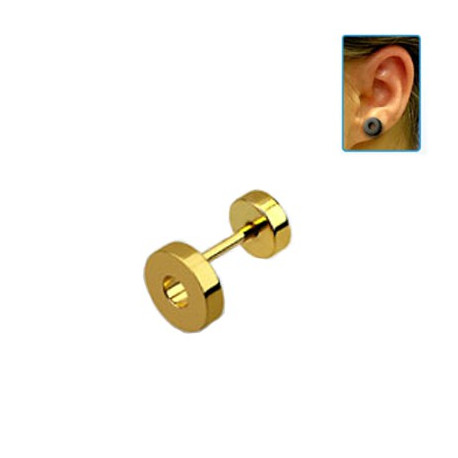 Faux piercing d'oreille tunnel de 10mm doré Wike Faux piercing4,99 €