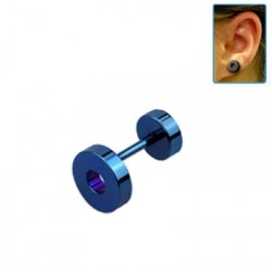 Faux piercing d'oreille tunnel de 6mm acier bleu Wyte Faux piercing4,49 €