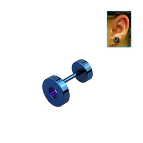 Faux piercing d'oreille tunnel de 6mm acier bleu Wyte Faux piercing4,49 €