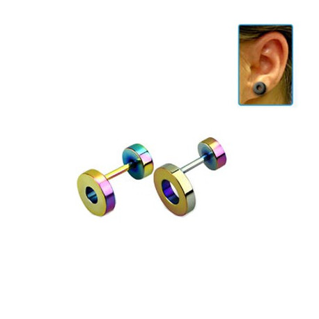 Faux piercing d'oreille tunnel de 8mm arc en ciel Wuko Faux piercing4,80 €