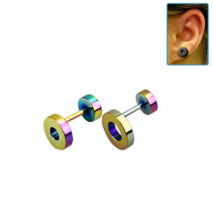 Faux piercing d'oreille tunnel de 10mm arc en ciel Wyh Faux piercing4,99 €