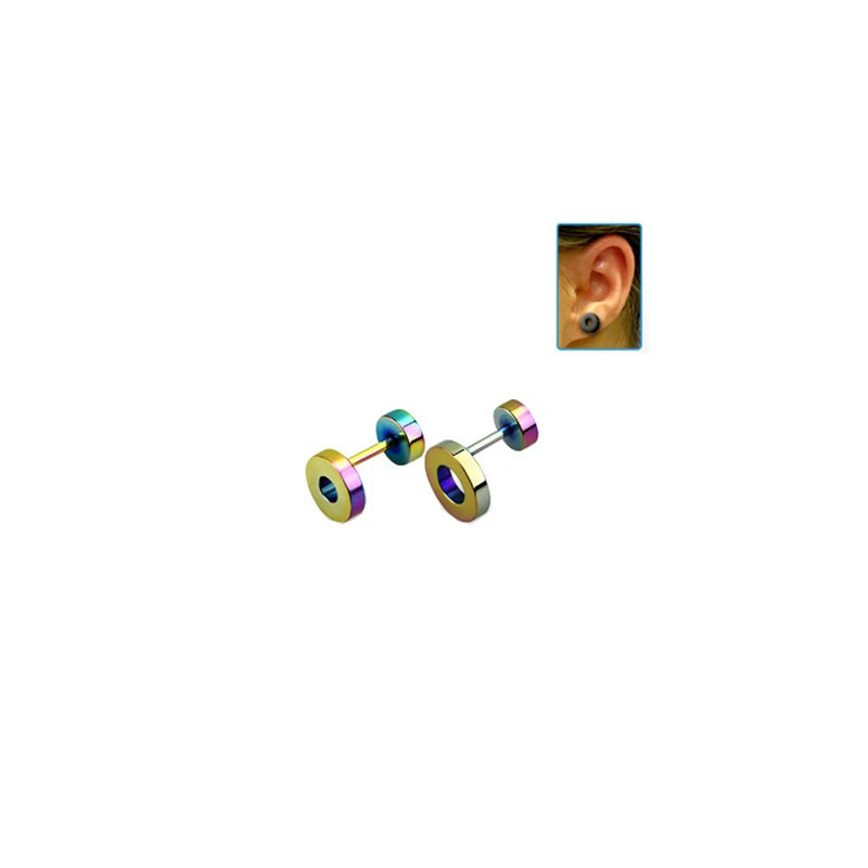 Faux piercing d'oreille tunnel de 10mm arc en ciel Wyh Faux piercing4,99 €