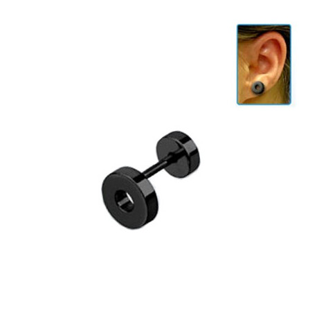 Faux piercing d'oreille tunnel de 6mm acier noir Basz Faux piercing4,49 €