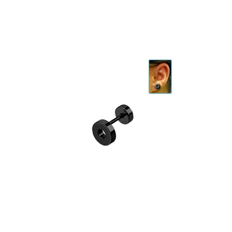 Faux piercing tunnel 10mm acier noir Biko Faux piercing4,99 €