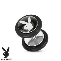 Faux piercing plug playboy noir et lapin blanc Faux piercing3,49 €