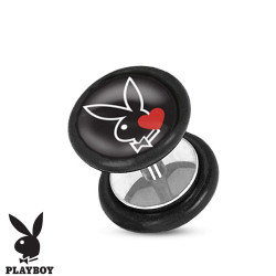 Faux piercing plug playboy lapin noir et cœur rouge Faux piercing3,49 €