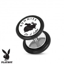 Faux piercing plug playboy lapin noir do it better Faux piercing3,49 €