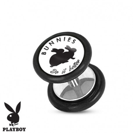 Faux piercing plug playboy lapin noir do it better Faux piercing3,49 €