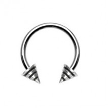 Piercing fer à cheval 10mm pics rayés noir Mope Piercing oreille4,49 €