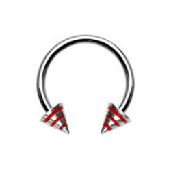 Piercing arcade 8 mm anodisé rose