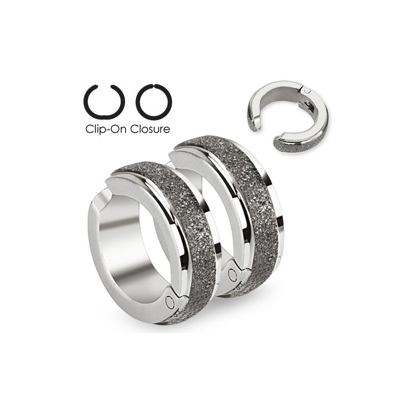 Faux piercing anneau en acier inoxydable brossé Lau Faux piercing6,80 €