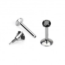 Piercing labret 10mm avec un cristal noir Zupo Piercing labret3,90 €