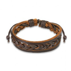 Bracelet marron tressé avec cordes de cuir Bijoux4,60 €