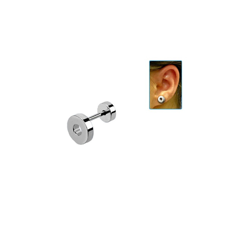 Faux piercing d'oreille tunnel de 6mm acier chirurgical Baga Faux piercing4,25 €