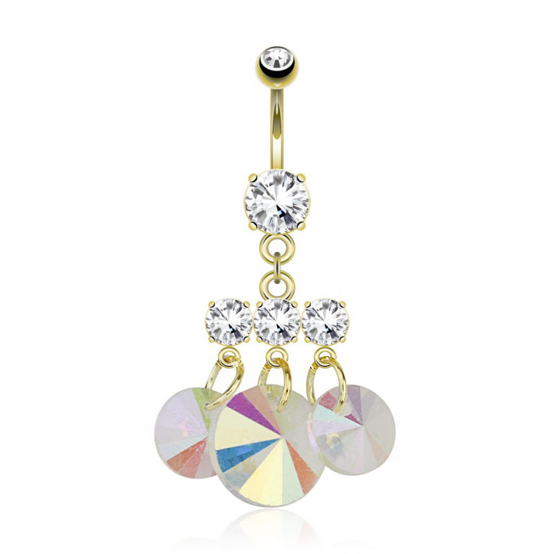 Piercing nombril en pendentif avec trois zirconium rond Omoat Piercing nombril9,90 €