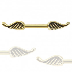 Piercing téton 11mm ailes d'ange doré Dytu Piercing téton4,75 €