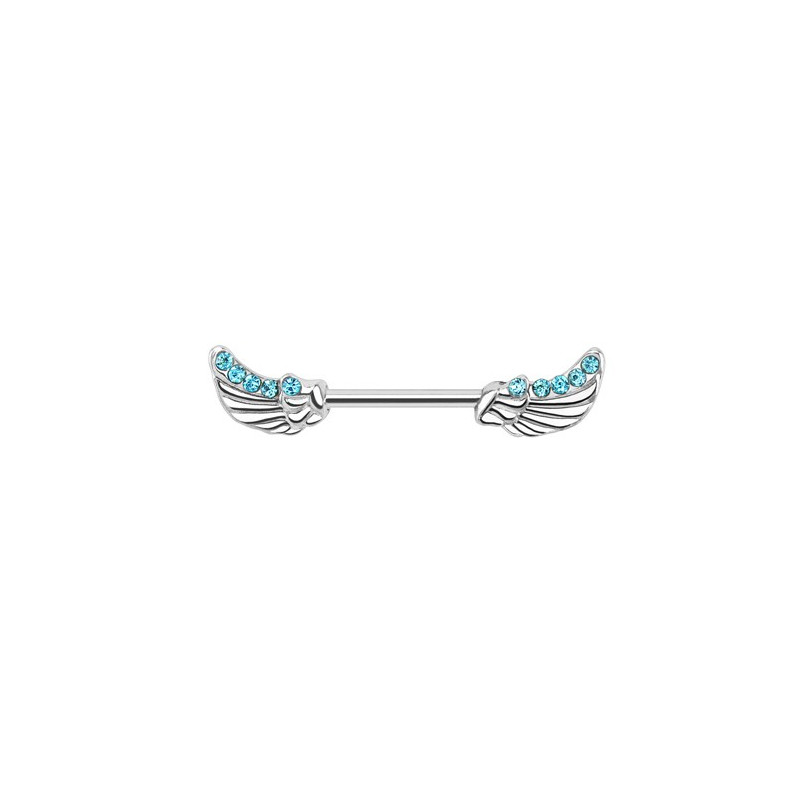 Piercing téton 14mm ailes d'ange bleu Duaz Piercing téton4,75 €