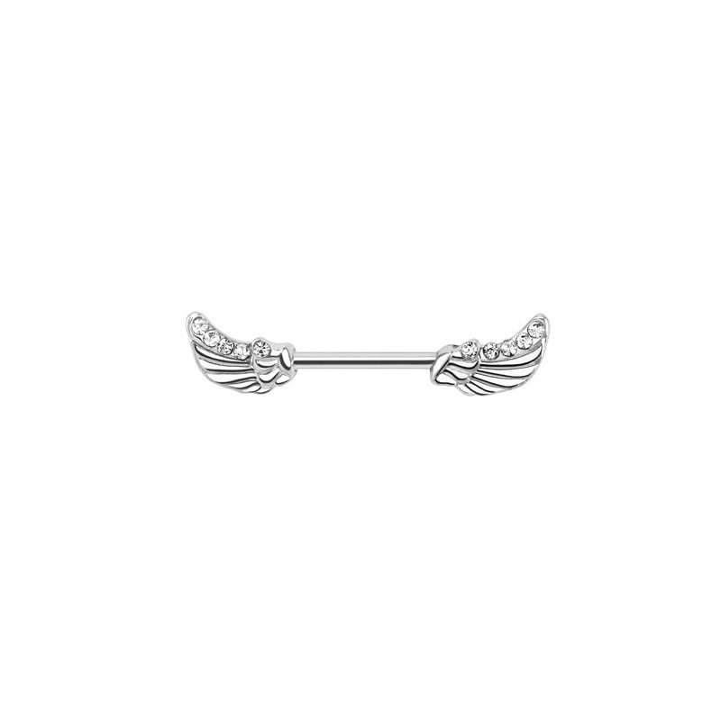 Piercing téton 14mm ailes d'ange blanche Dujo Piercing téton4,75 €