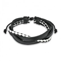 Bracelet en cuir blanc et noir entrelacé Kuop Bijoux4,60 €