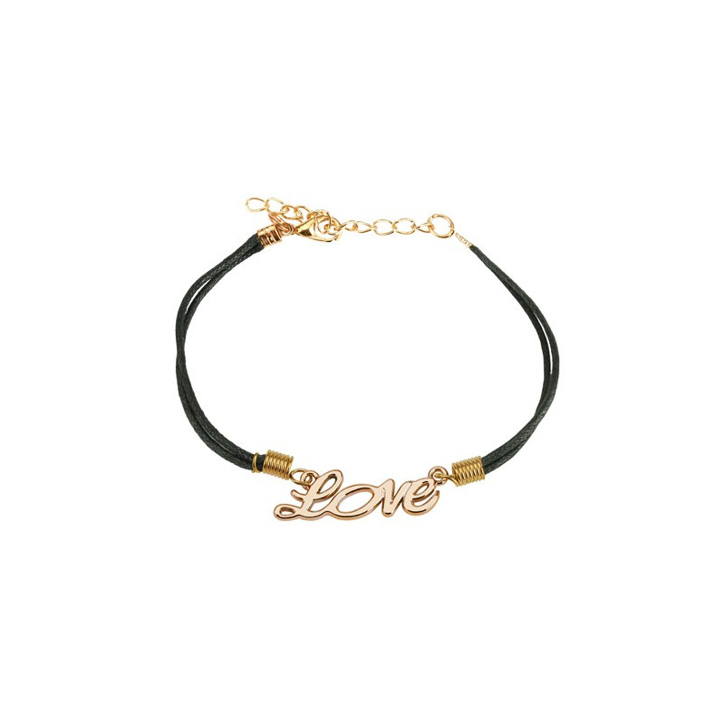 Bracelet en cuir noir et logo love Qop Bijoux4,30 €