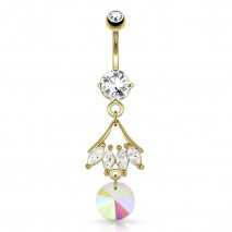 Piercing nombril en pendentif avec un zirconium rond Oyil Piercing nombril8,49 €