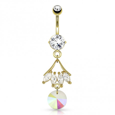 Piercing nombril en pendentif avec un zirconium rond Oyil Piercing nombril8,49 €