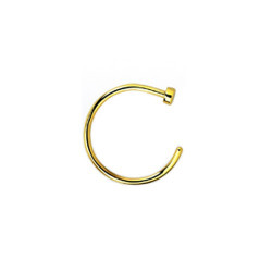 Faux piercing anneau 10 x 0,8mm doré Roku Faux piercing3,60 €