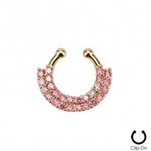 Piercing arcade 8 mm anodisé rose