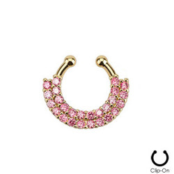 Piercing arcade 8 mm anodisé rose