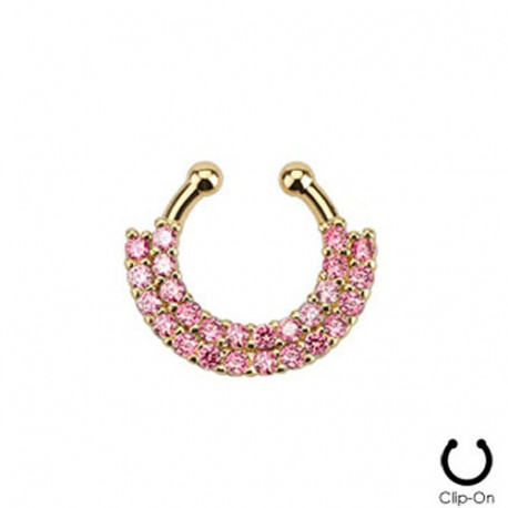 Piercing arcade 8 mm anodisé rose