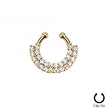 Faux piercing doré septum zirconium blanc Wuhy Faux piercing11,49 €