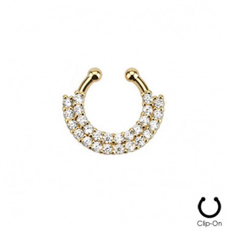Faux piercing doré septum zirconium blanc Wuhy Faux piercing11,49 €