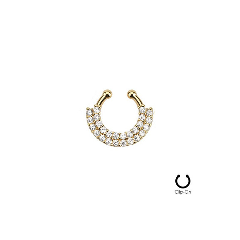 Faux piercing doré septum zirconium blanc Wuhy Faux piercing11,49 €