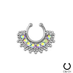 Piercing arcade 8 mm anodisé rose