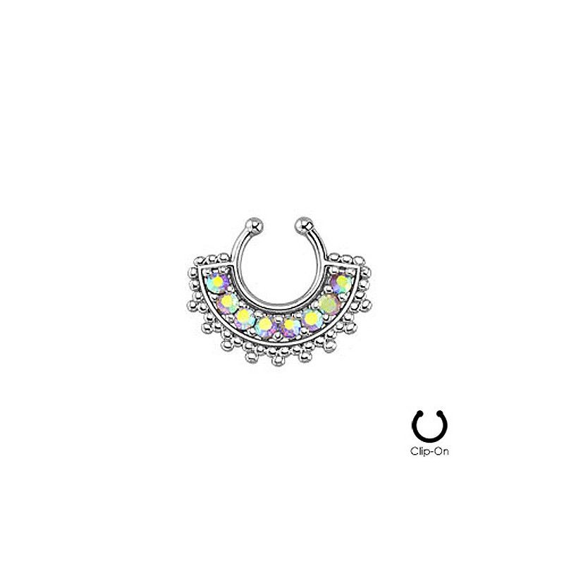 Piercing arcade 8 mm anodisé rose