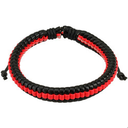 Bracelet cuir noir et rouge tressé Axop Bijoux4,60 €