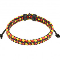 Bracelet cuir noir rouge et jaune tressé Aox Bijoux4,60 €