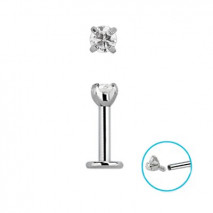 Piercing labret 10 x 1,2mm zirconium blanc Vuz Piercing labret4,49 €