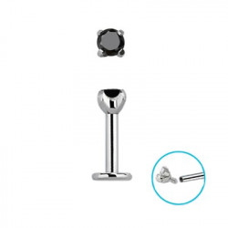 Piercing labret 10 x 1,2mm zirconium noir Kom Piercing labret4,49 €