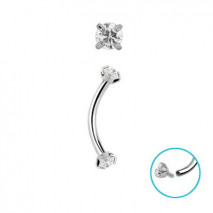 Piercing arcade 10mm avec zirconium 3mm blanc Syaz Piercing arcade6,49 €