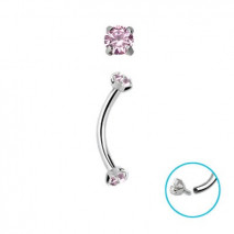 Piercing arcade 8mm avec zirconium 3mm rose Sun Piercing arcade6,49 €
