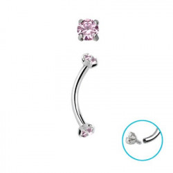 Piercing arcade 10mm avec zirconium 3mm rose Syr Piercing arcade6,49 €