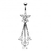 Piercing nombril avec une fleur et papillon Rait Piercing nombril17,90 €