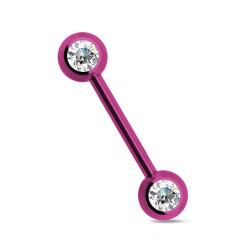 Piercing téton 14mm violet et cristal blanc Syhu Piercing téton5,49 €
