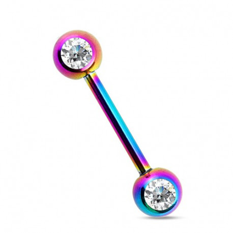 Piercing arcade 8 mm anodisé rose