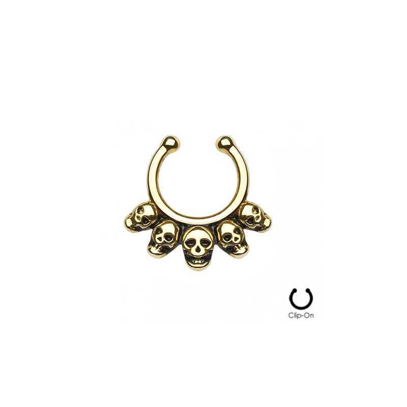 Faux piercing septum tête de mort doré Palo Faux piercing4,90 €