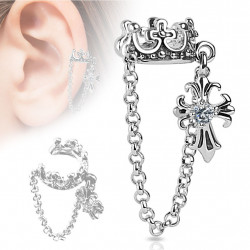 Faux anneau d'oreille couronne et croix Baz Faux piercing4,60 €