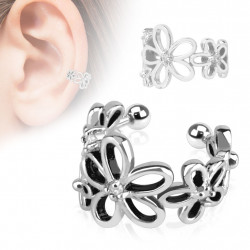 Faux anneau d'oreille fleur avec zirconium blanc koyr Faux piercing3,90 €