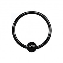 Piercing tragus anneau noir 10 x 0,8mm avec boule de 2,5mm Ataz Piercing oreille3,60 €