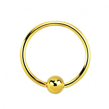 Piercing tragus anneau 10 x 0,8mm doré avec boule 3mm Aza Piercing oreille3,60 €